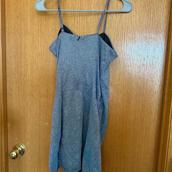 Glitter/Sparkling Multicolor Ruched Mini Party Dress - Picture 3 of 4